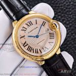  V6 Factory Swiss Grade Cartier Ballon Bleu 904L All Gold Bezel Salmon Dial 42mm Watch 